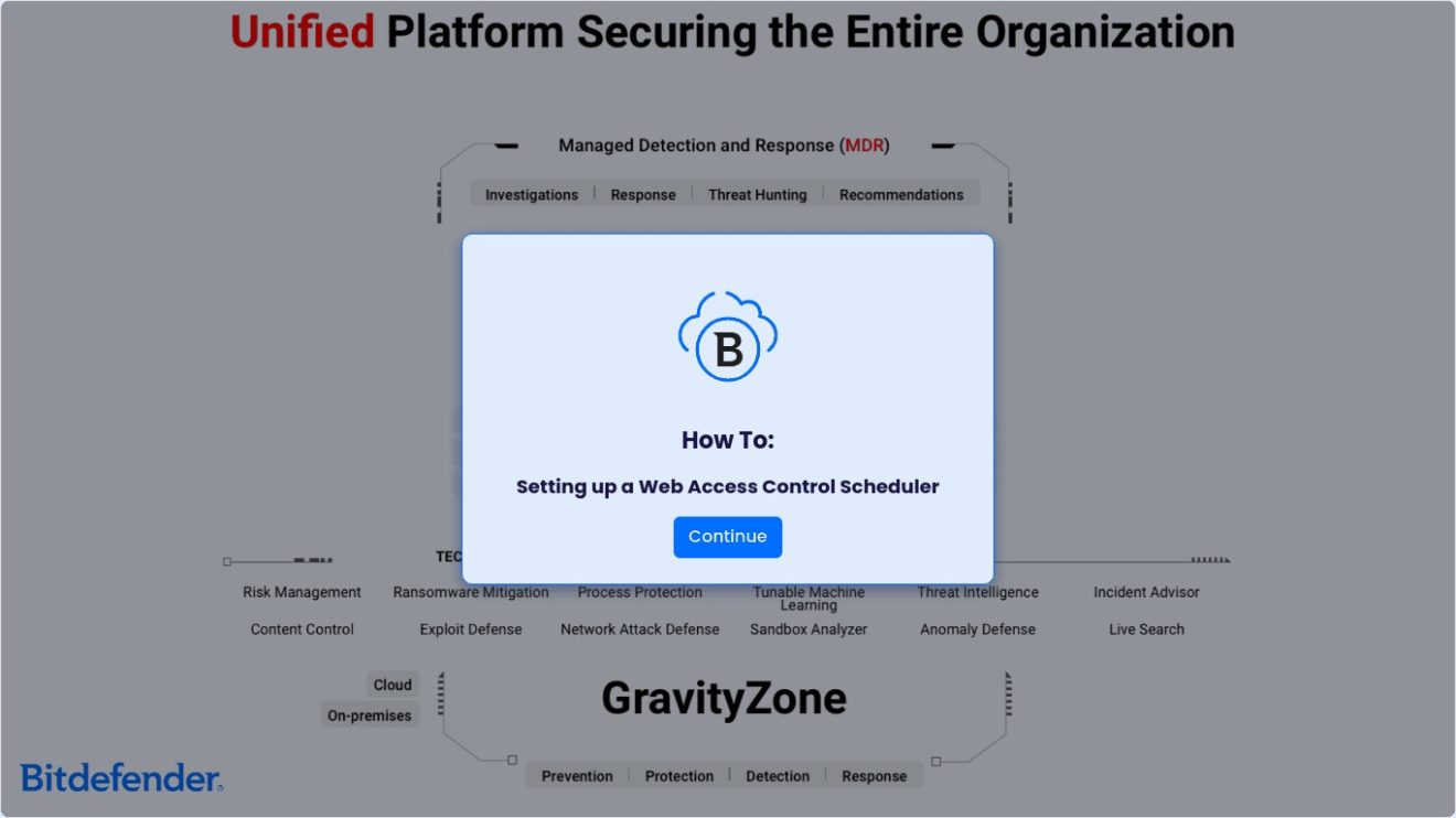 How to set up Web Access Control Scheduler